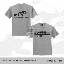 MILITARY TEE AK 47 (SPORT GREY) - TTC3201